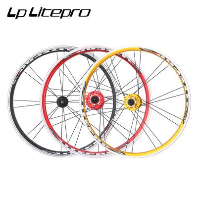 China Folding bike for litepro fnhon bike wheel 20 inch 406/451 inch 406/451 folding bicycle wheelset for brompton V 9/10/11s disc brake wheel set for sale