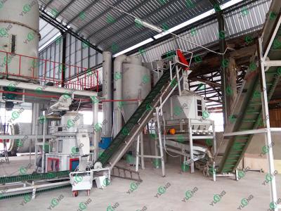 China 1000-1500kg Biomass Pellet Production Line For  Waste / Agricultural Stalk / Straw for sale