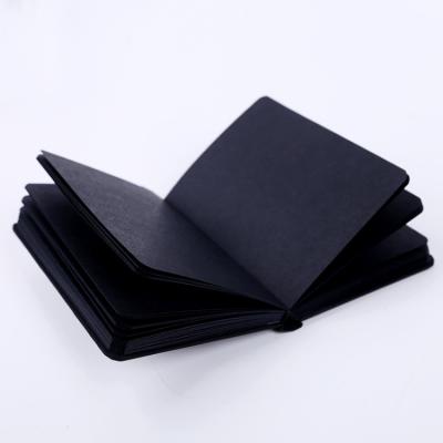 China Printed Paperage Lined Notebook Eco Black Page Customized Journals Dairies Notepads for sale