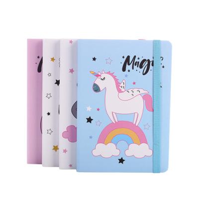 China Custom Printed Stationery Colorful Girls Diary Rainbow Logo Unicorn A4 Notebook Set for sale