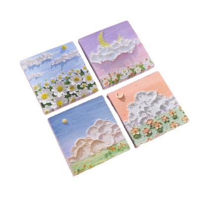 China Customizable Vintage Printed Colorful Flower Oil Painting Retro Memo Pad Sticky Note for sale