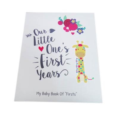 China paper & Custom Print Cardboard First Year Baby Memory Book and Baby Journal for sale