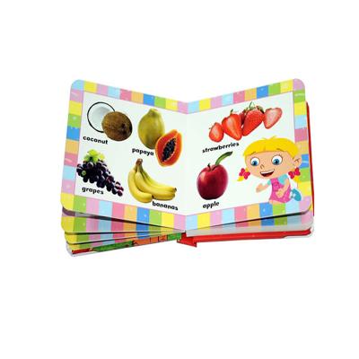 China Custom Paper Art Kids Fruit Learning Board Book for sale