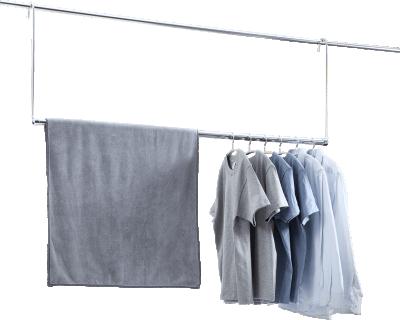 China ORZ0290 Minimalist Clothes Drying Rod Ceiling Mount Hanging Clothing Rack Adjustable Length 1.25-2.3m Clothes Rail Hanger for sale