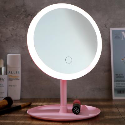 China Amazon Hot Selling Portable Beauty Mirror Smart Rheostat Desktop Touch Screen Around Fancy Makeup Mirror 106855K for sale