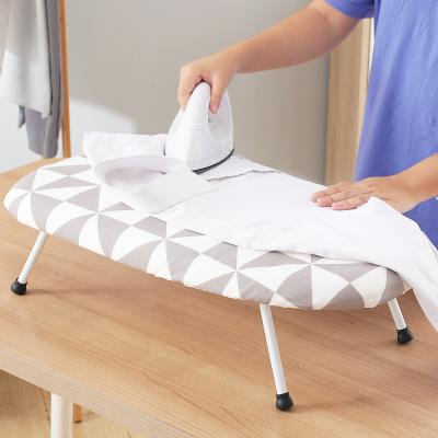 China Hot Sale Mini Size Steam Plastic Household Table Top Portable Ironing Board Foldable for sale