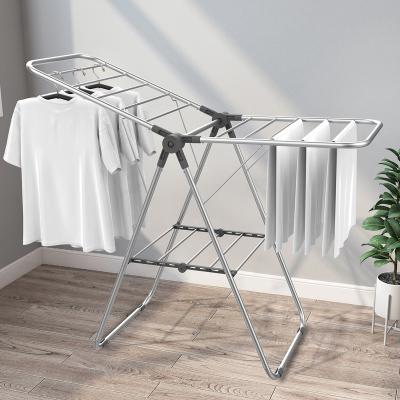 China Household Stored Hot Selling Foldable Stand Clothes Rack Hanger Laundry Drying Rack for sale