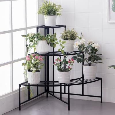 China Modern Factory Hot Sales High Quality Flower Metal Wrought Iron Flower Pot Casting Racks for sale