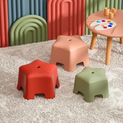 China Modern Kids Chair Plastic Stackable Plastic Stool Kindergarten Plastic Bench Sneaks Convenient Stackable Bench For Home for sale