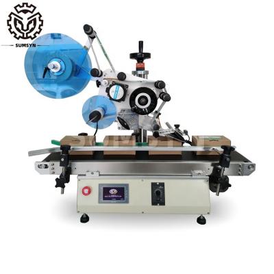 China SUMSYN Desktop Automatic flat labeling machine labeler automatic plane label applicator for box or card of flat shape for sale