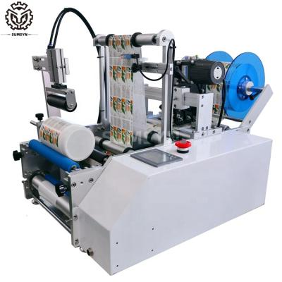 China Semi round bottle labeling machine bottle labeling labeler witn date coding date code printer for sale