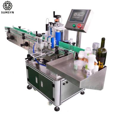 China Automatic bottle labeling machine bottle label applicatfor for round glass wine beer bottle jar Can labeling for sale