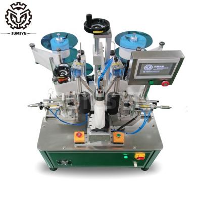 China Semi Gallon labeling machine double sides bottlle labeling machine flat square bottle manual bottle label applicator for sale