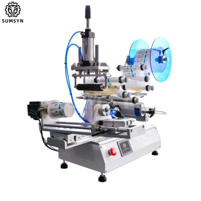 China Semi automatic cup labeling machine etiquetadora for water plastik coffee glass yogurt cup labeling for sale