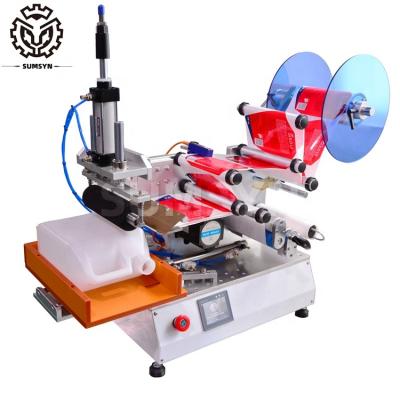 China Semi flat labeling machine manual plane labeling machine bottle label dispenser for sale