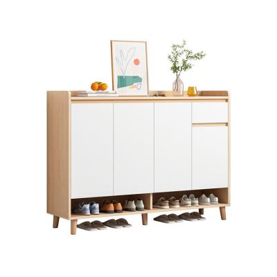 China Receive a strong solid closed shoe cabinet closed shoe cabinet woodpanel bedroom living room single shoe rack for sale