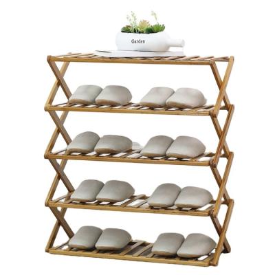 China Factory Modern Foldable Bamboo Supply Rack Shoe Storage Attractive Price for sale