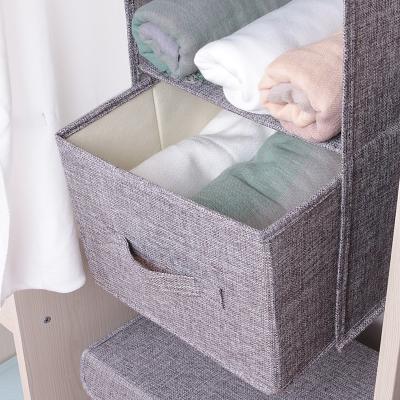 China Modern Cloth Storage Clothes Box Storage Bins With Handle Drawer Organizer With Lid Storage Collapsible Barrel Containers for sale