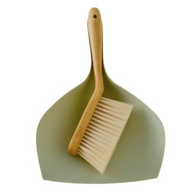 China Viable newcomer bamboo broom with plastic dustpan and long handle lobby broom and dustpan broom and dustpan set for sale