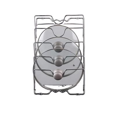 China Viable Expandable Pan Rack Organizer Pan and Pot Lid Organizer Rack Rack for sale