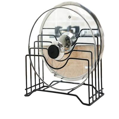 China Essential Steel Pan Lid And Pot Organizer Rack Holder With 5 Tier Viable for sale