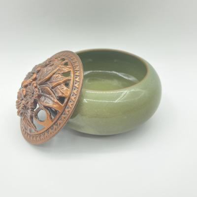 China Large Mosquito Sandalwood Censer- Household Celadon Oven Aromatherapy Blanket Copper Alloy Furnace Celadon Repellent for sale