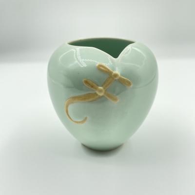 China CLASSIC Wood Flower, Grass, Green, Potted Plant Pot, Celadon Vase for sale