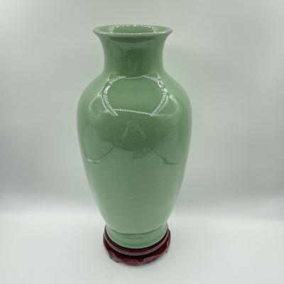 China Art Deco Chinese handmade accessories celadon vase decoration modern high-grade home Guanyin bottle for sale