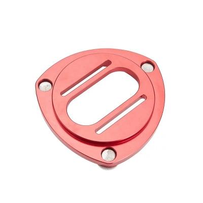 China Electronics / Automotive / Industrial / Motorcycles / Aerospace / Lighting / Metal Automation Custom Precision Machining Red Anodized Billet Aluminum CNC Coilover Camber Top Plate For Motorcycles Manufacturing for sale