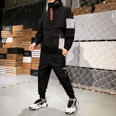 China 2021 Wholesale Autumn Custom Logo Mens Hip Hop Breathable Jogging Suits Plus Size Men Wear Running Sweatsuit Jogger Set for sale