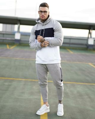 China New Arrival Custom Logo Mens Jogger Set Sports Sweatshirt Breathable Set For Man Gym Wear for sale