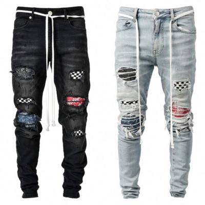 China Waterproof 2021 European And American Fashion Casual Style Ripped Pants Men Jeans New for sale