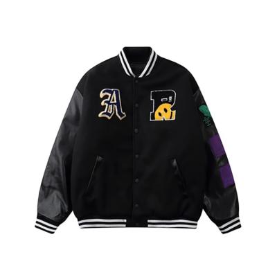 China Wholesale Custom Viable Leather Unisex Diznew Letterman Baseball School Varsity Vests Blank Jackets Men for sale