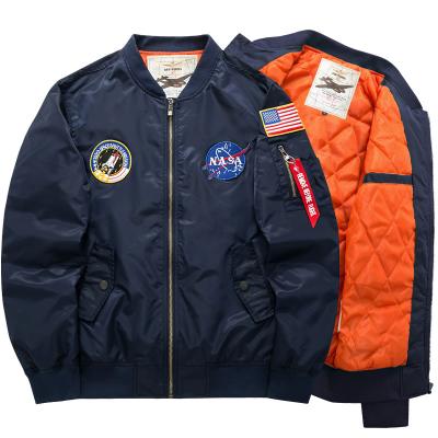 China Fashion Breathable Bomber Spring Flight Pilot Embroidered Oversized Men Plus Size Jackets for sale