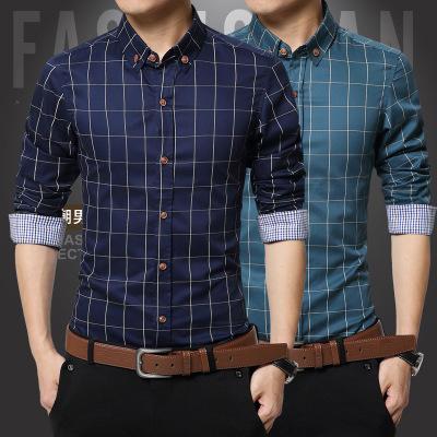 China Anti-pilling Ecowalson 2021 New Fashion 100% Cotton Tangerine Collar Business Men Shirts for sale