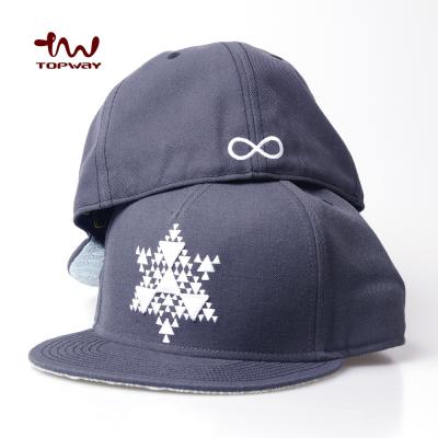 China COMMON 5 Panel Flat Brim Embroidered Hat Fitted Hats Caps for sale