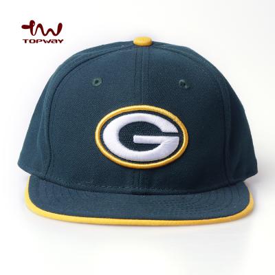 China Wholesale Custom 6 Panel COMMON Bill Fitted Cap New Style Flat Fitted Flex Hats With 3D Embroidery for sale