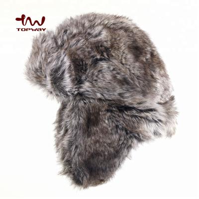 China COMMON Wholesale OEM Customized Earflap Hat Russian Winter Trooper Hat Windproof Hunting Custom Fur Hats Long For Cold Season for sale