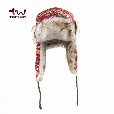 China JOINT Custom Russian Fur Kids Winter Hat Ear Flaps With Two Strings for sale