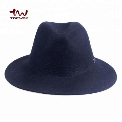 China Character Black Felt Fedora Hats Wholesale for sale