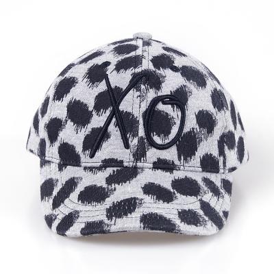 China COMMON Knitted Fabric 6 Panel Kids Baseball Caps With Spot Pattern Printing Custom, 3d Embroidered Kids Baseball Cap for sale