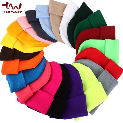 China JOINT Manufacturers Wholesale New Style 100% Custom Acrylic Beanie Hat For Women With Colorful Pom Pom for sale