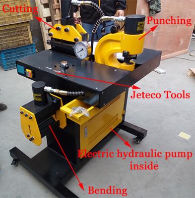 China Portable hydraulic busbar processing machine HHM-200H hydraulic busbar machine for bending cutting and hole punching for sale