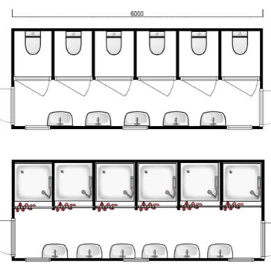 China Automatic Operation China Steel Used Mobile Portable Prefab Toilet With Trailer For Sale for sale