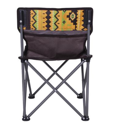 China Aluminum Alloy + Oxford Beech Armrest Fabric Customized Foldable Wood Chair Outdoor Camping Folding Chair for sale