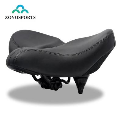 China Comfortable soft spring for bicycle saddles waterproof non-slip comfortable bicycle saddle leather seat saddle for sale