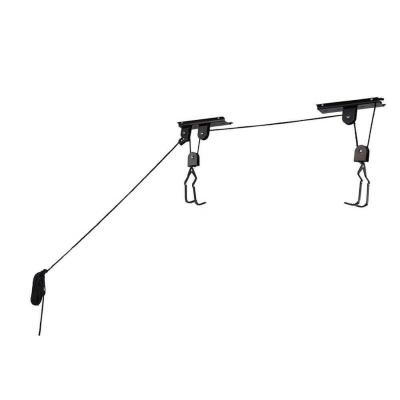 China Convenient Bike Lifts Sets Hanging Ladder Lifts Garage Ceiling Mount Capacity Heavy Duty Hooks Pulleys Convenient Bicycle Storage Hangers for sale