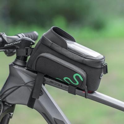 China Rainproof With Top Cover Bicycle Front Tube MTB Road Bike Bag Phone Case Cycling Recycling Top Accessories for sale