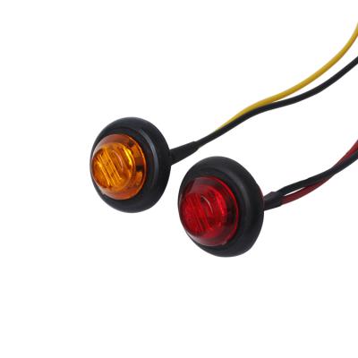 China High Power LED Rubber Eagle Eye Light Led Manufacturer Side Light For Truck Clear Amber + Red Mixed In One Package for sale