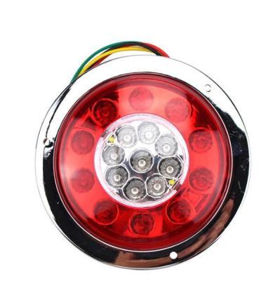 China Heavy Duty 19 LED Truck Trailer Forklift Metal Material 12V 24V Round Truck Signal Light Truck Tail Light for sale